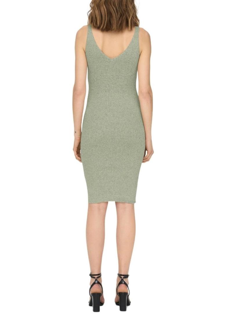 Vestido Only de malha Lina verde para mulher