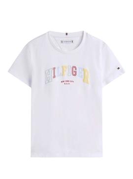 Camiseta Tommy Hilfiger Varstiy branca para mulher.