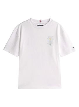 Camiseta Tommy Hilfiger Fun branca para criança.