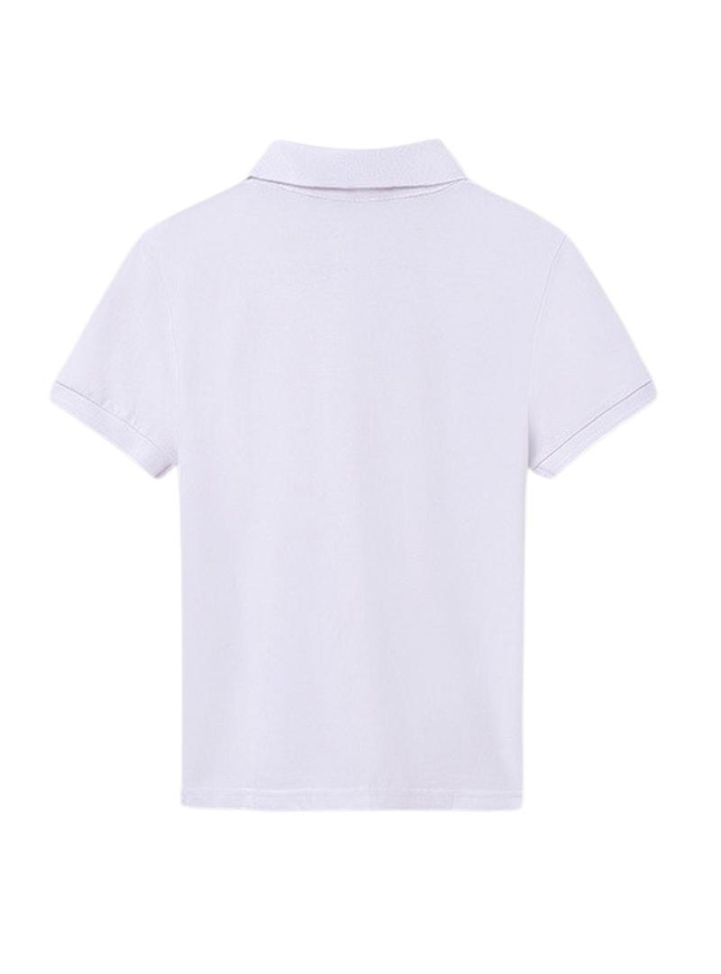 Polo  Mayoral  de granito básico branco para criança