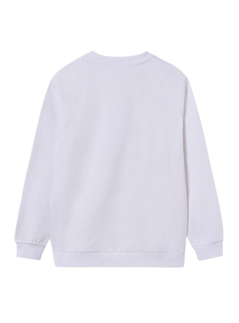 Moletom Mayoral estampado em relevo branco para menino