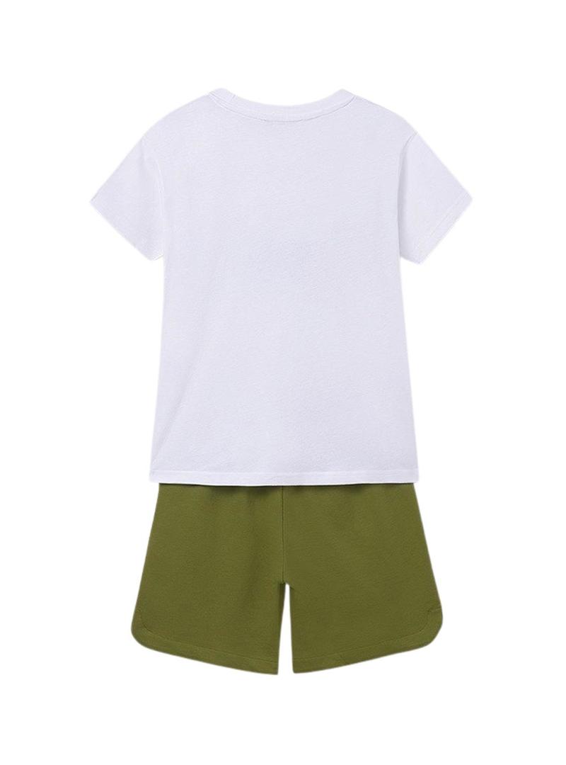  Set Mayoral playlist verde e branco para menino