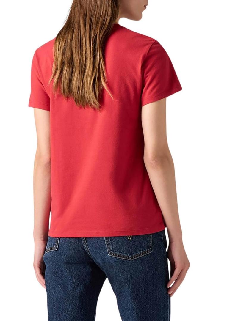 Camiseta Levis Perfect vermelha para mulher.
