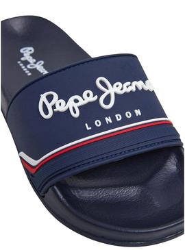 Chinelos Pepe Jeans Slider azul marinho para menino