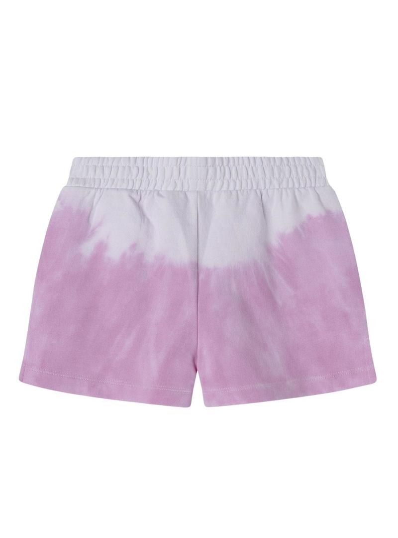 Shorts Pepe Jeans Amy rosa e branco para menina