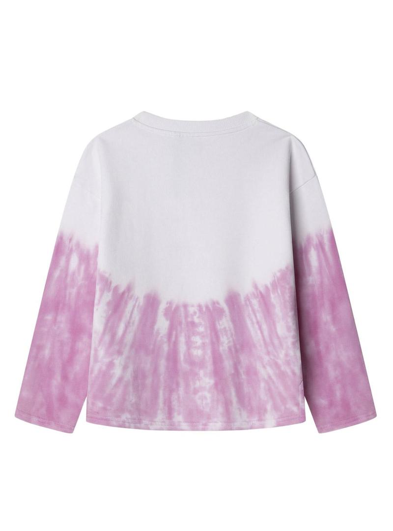 Moletom Pepe Jeans Amy tie dye rosa para menina