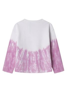 Moletom Pepe Jeans Amy tie dye rosa para menina
