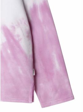 Moletom Pepe Jeans Amy tie dye rosa para menina