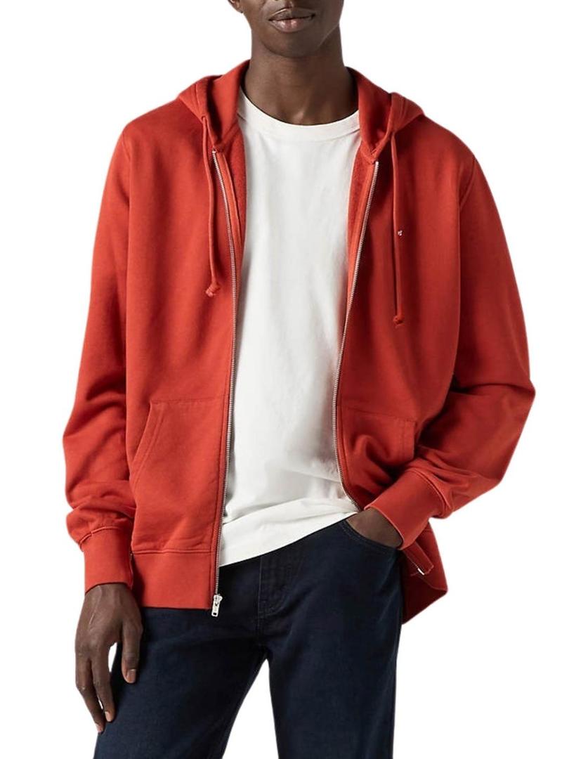  Sweatshirt Levis Zip Up vermelho para homem