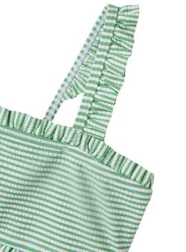Biquíni Name It Zaid listrado verde para menina.