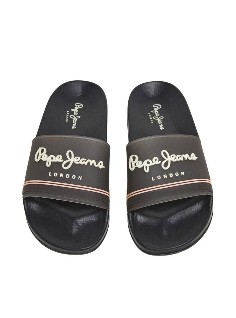Sandálias Pepe Jeans Slider preto para mulher