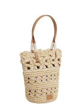 Bolsa Pepe Jeans Enid rafia para mulher.