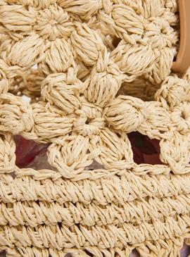 Bolsa Pepe Jeans Enid rafia para mulher.