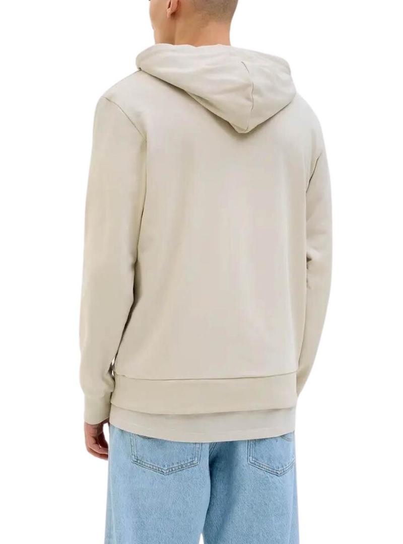 Moletom Jack and Jones Hawaii Shape bege para homem.