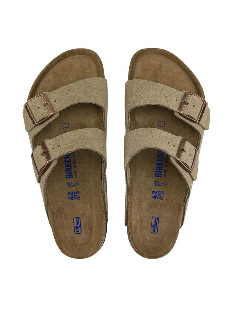 Sandálias Birkenstock Arizona Soft verde para mulher e homem.