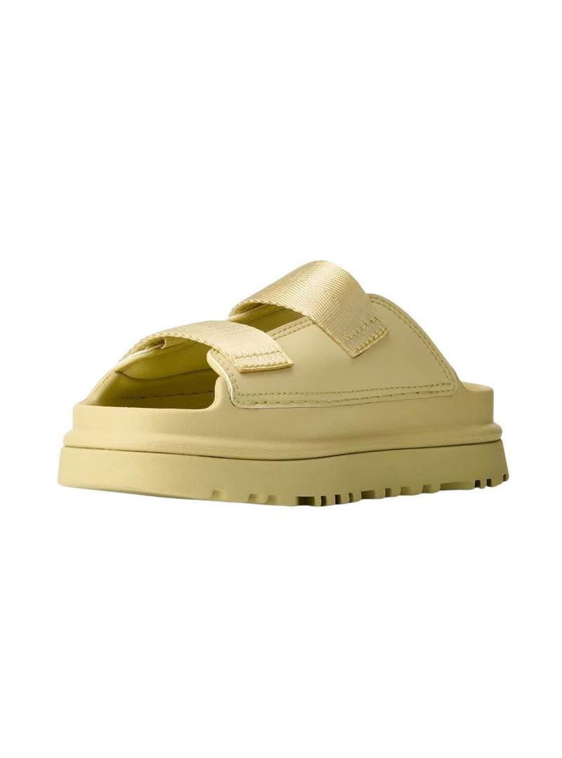 Sandálias UGG GoldenGlow Slide verde para meninos e meninas