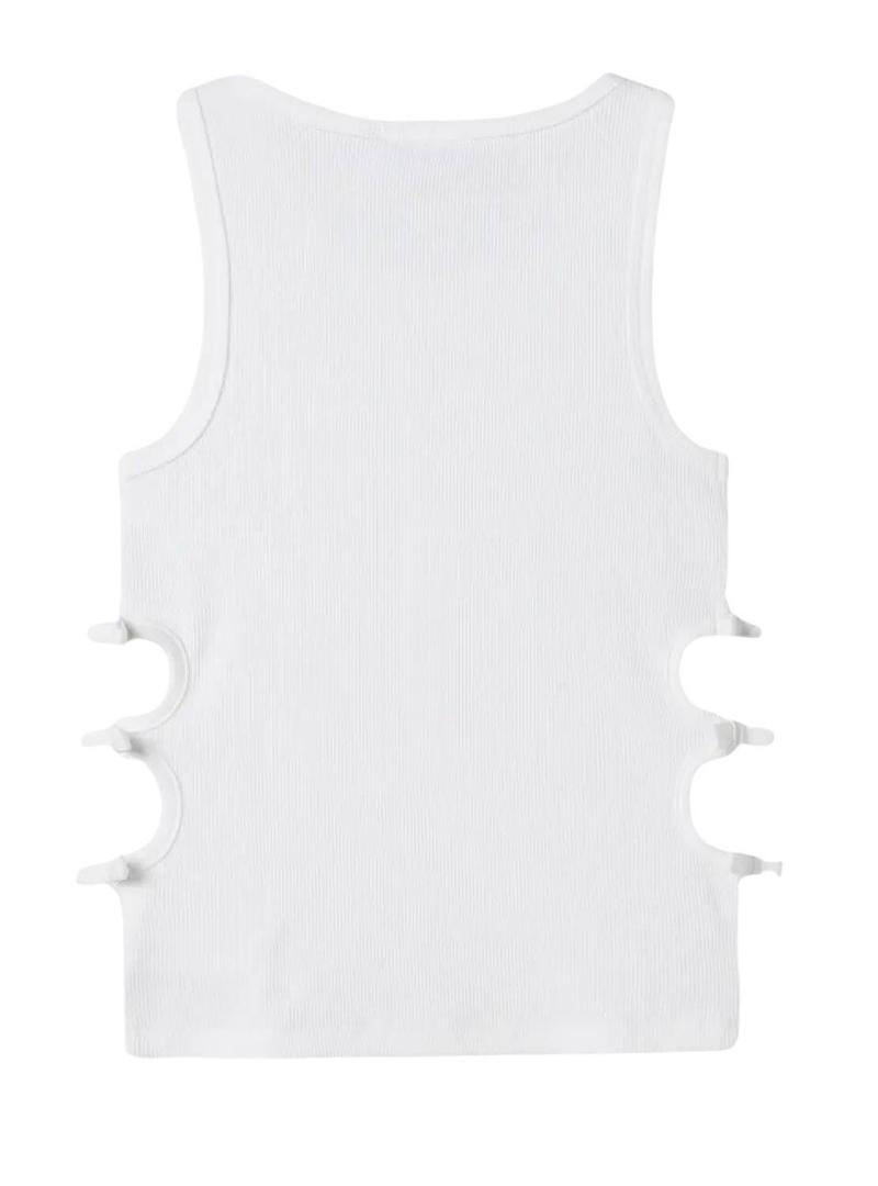 Camiseta Name It Holutti branca para menina.