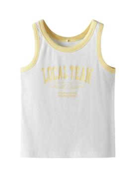 Top Nome It Hasinna Slim branco para menina