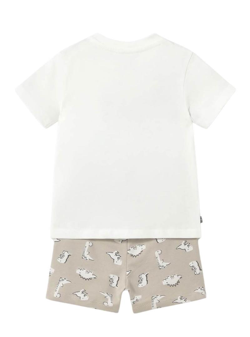 Conjunto Mayoral Punto Print Bucket bege para bebê