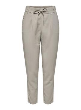 Calça Only Poptrash Aris cinza para mulher.