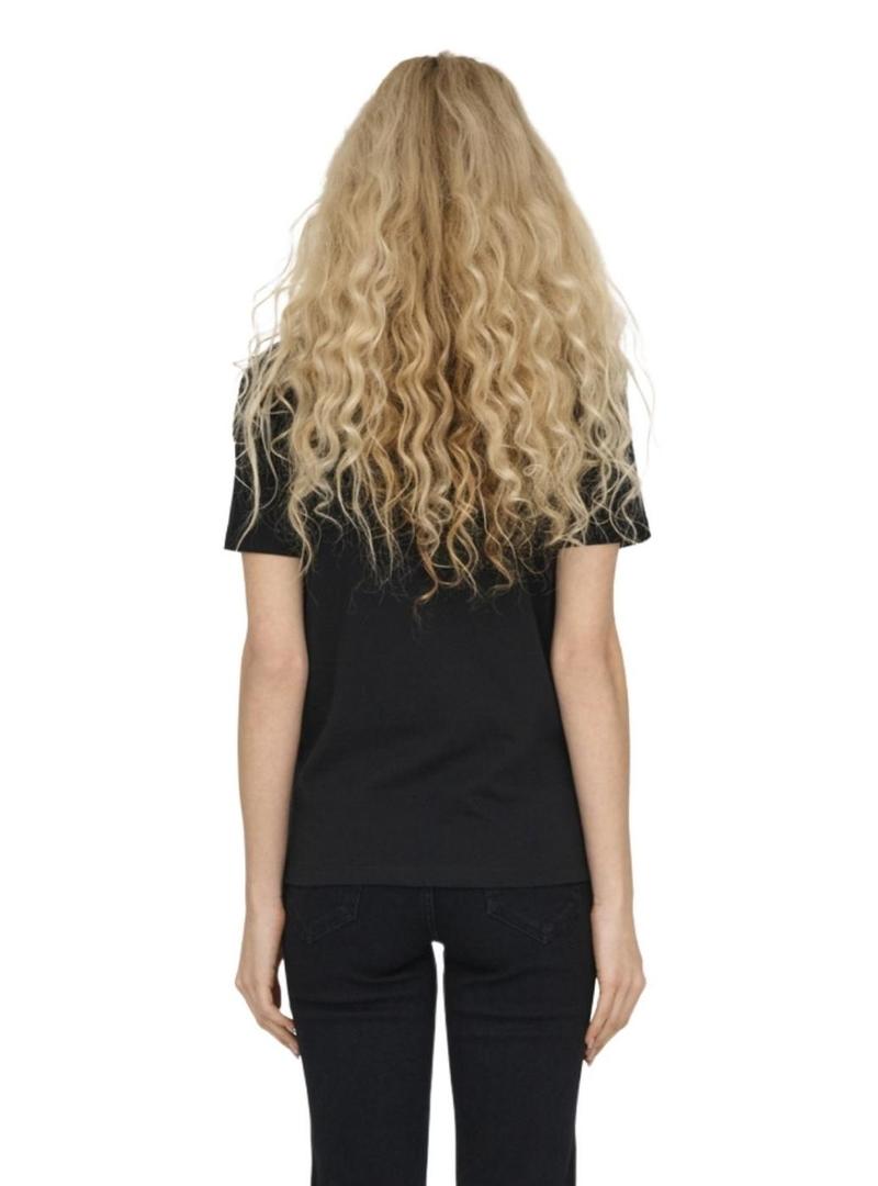 Camiseta Only Polly bolso com flores preto para mulher.