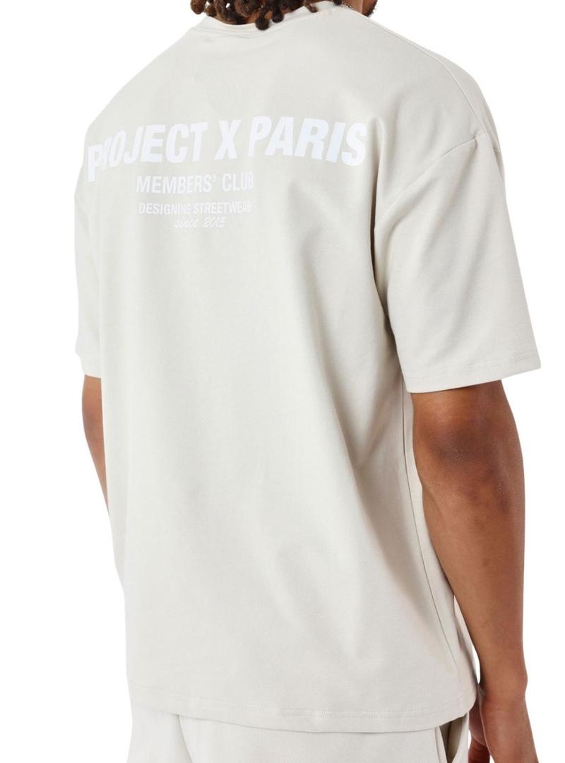 Camiseta Project x Paris Club Members bege para homem.