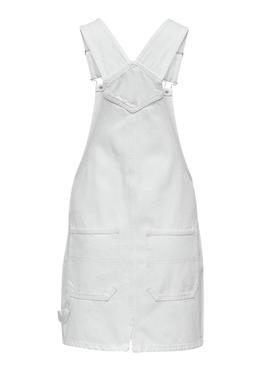 Vestido salopete Only Linn  branco para mulher