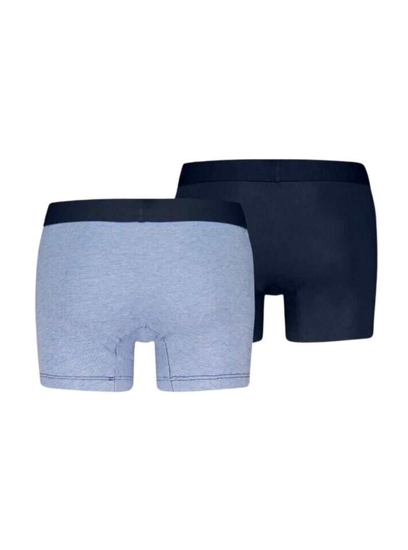 Calcinha Levis Optical Ilusion boxer azul para homem.