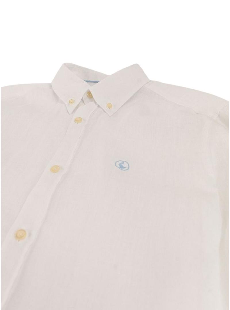 Camisa El Ganso de lino branco para homem.