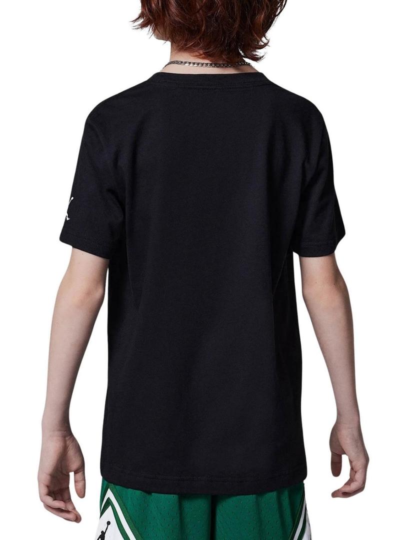 Camiseta Jordan Nike Woldmark preto para criança.