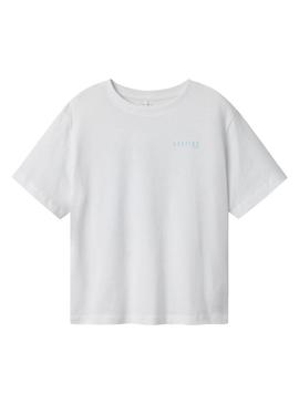 Camiseta Name It Irlan branca para menino.