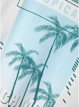 Camiseta Name It Irlan branca para menino.