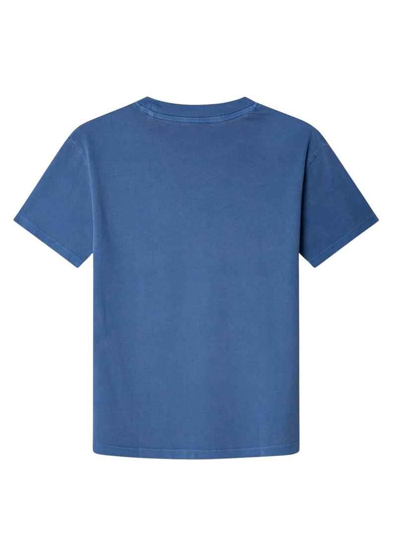 Camiseta Pepe Jeans Charles azul para menino.