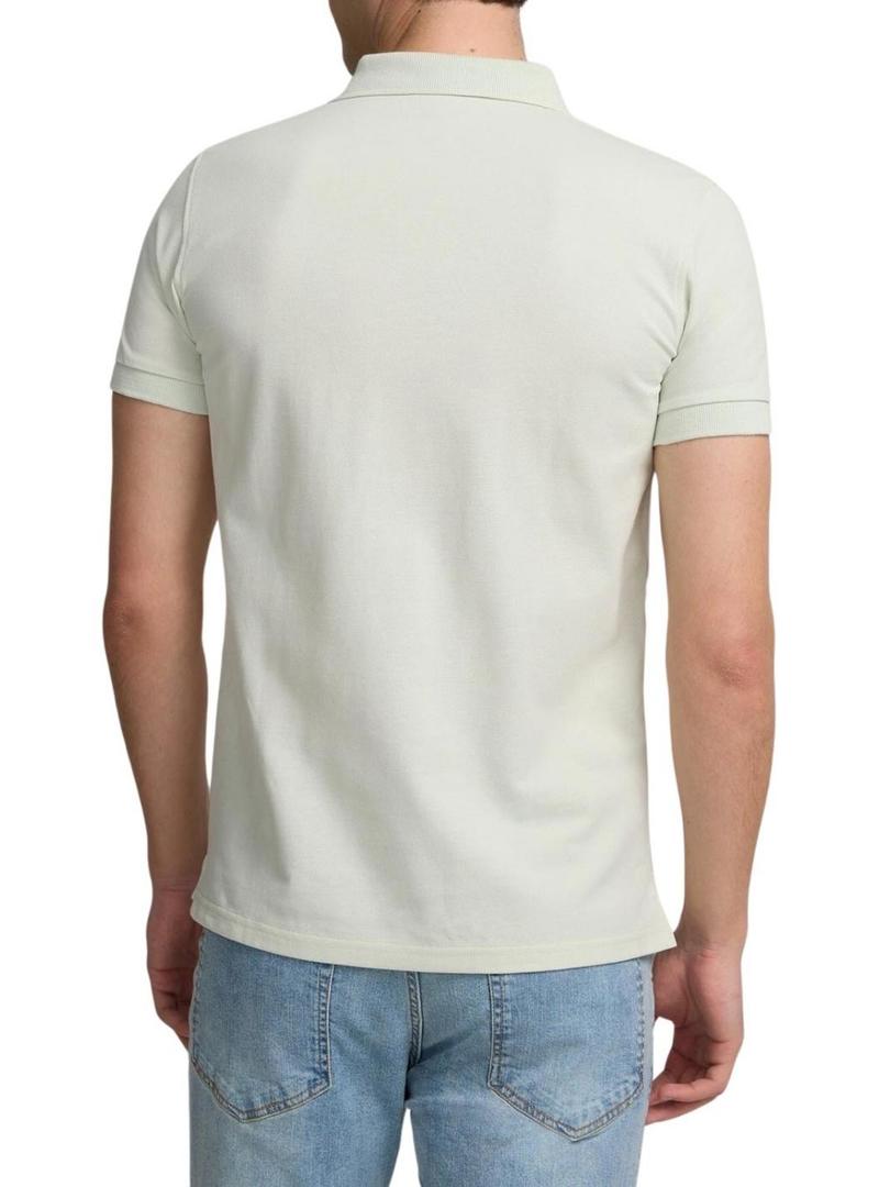 Polo Silbon Clássico Lisa verde para homem.