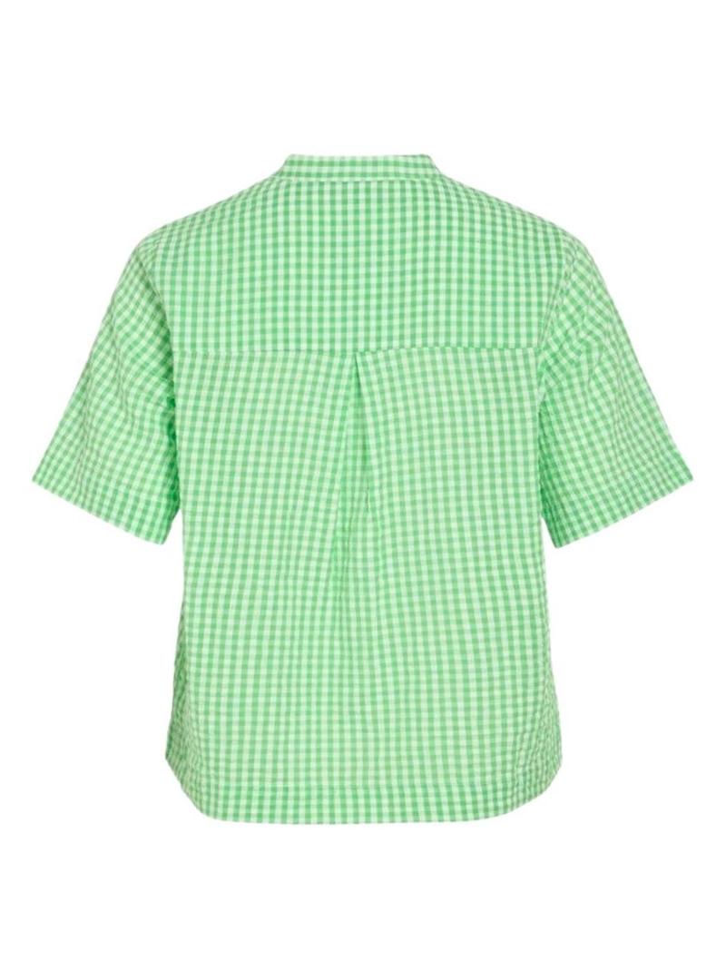 Camisa Vila Vialvaro xadrez vichy verde para mulher.
