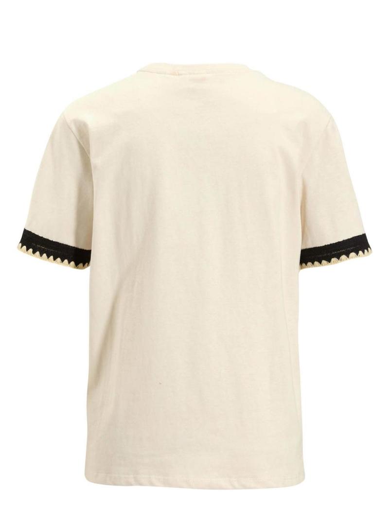 Camiseta Vila Vinajra bege para mulher