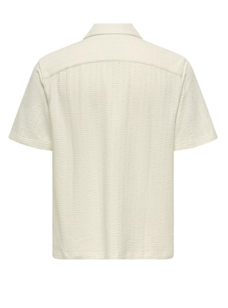 Polo Only and Sons masculino bege para homem.