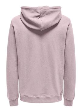 Moleton Only and Sons David roxo para homens.