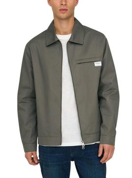 Jaqueta Only and Sons Ralph verde para homem