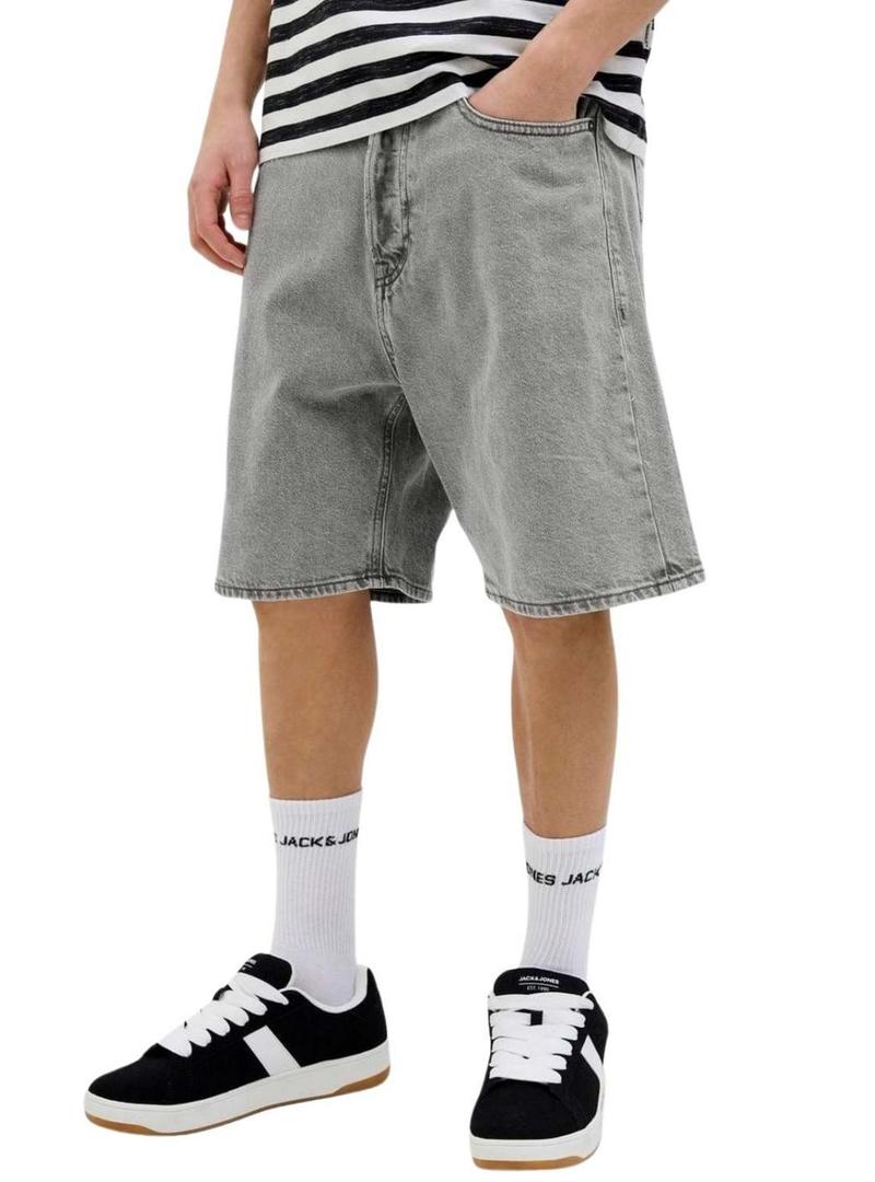 Bermudas Jack and Jones Tony denim cinza para homem