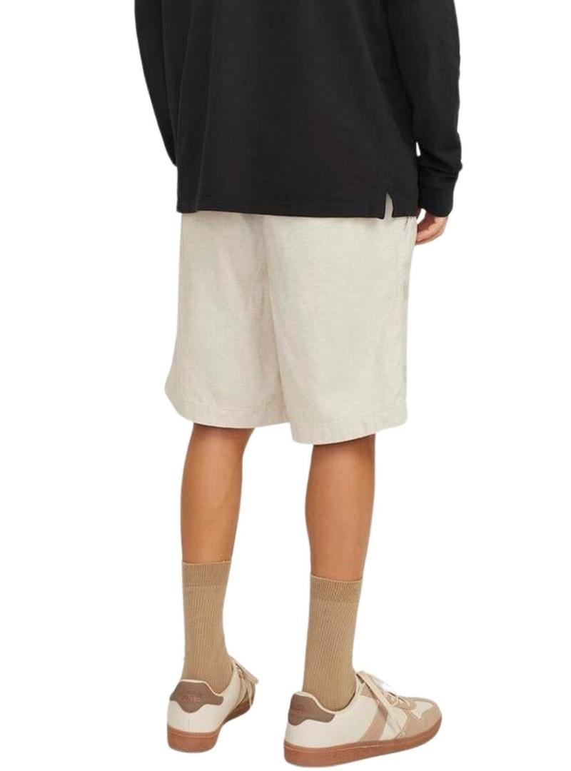 Bermudas Jack and Jones Jaiden bege para homem.