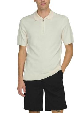 Polo Only and Sons Wyler bege para homem