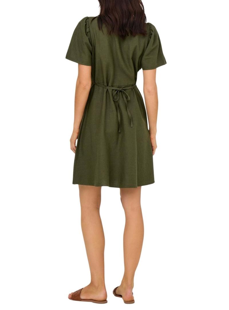 Vestido Only Vita verde para mulher.