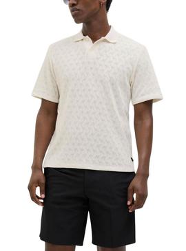 Polo Jack and Jones Latrent bege para homens