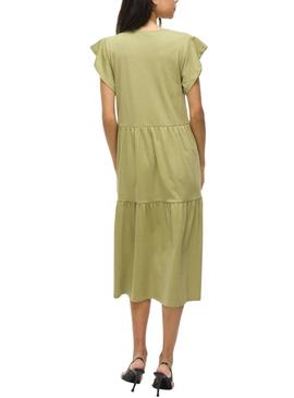 Vestido Vila Visummer midi verde para mulher