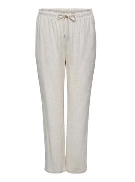 Calça Only Siesta bege para mulher
