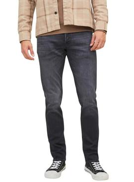 Calça de ganga Jack and Jones Gleen preta para homem.