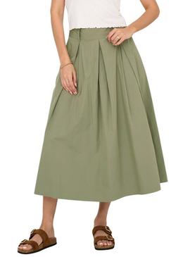 Saia Only Lucinda verde para mulher.