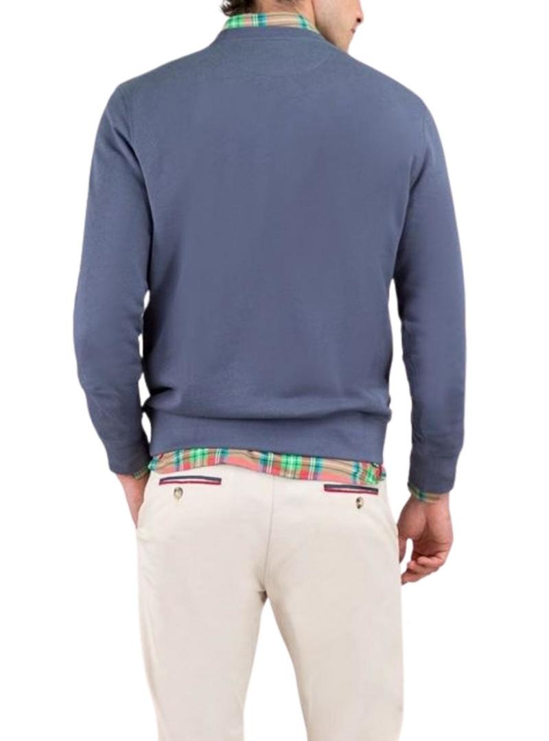 Moletom El Ganso Flocado azul para homem.