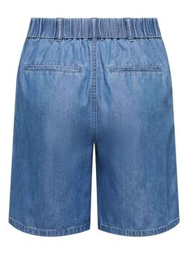 Bermuda Only Bea em denim azul para mulher